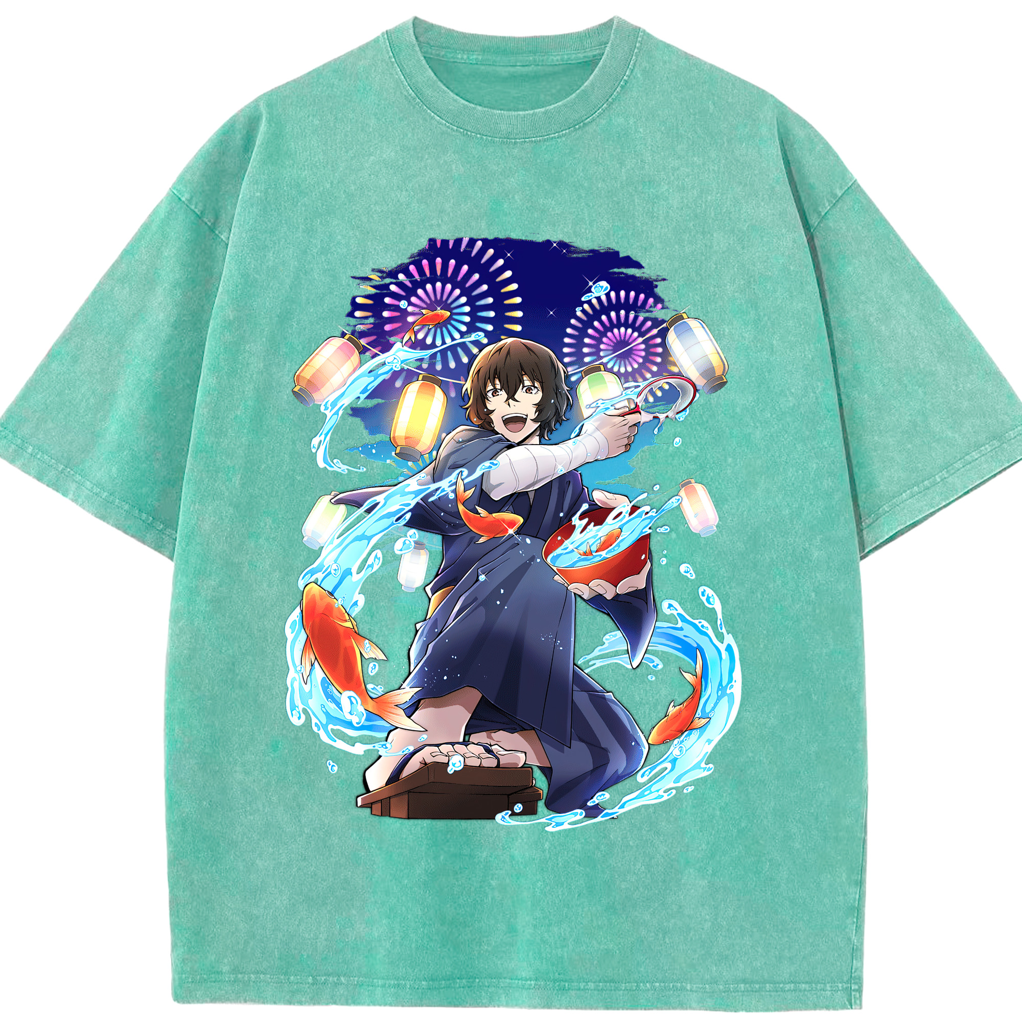 （画像用） 文豪ストレイドッグス Bungo Stray Dogs 綿100% ヴィンテージ風 半袖Tシャツ（フロントプリント）